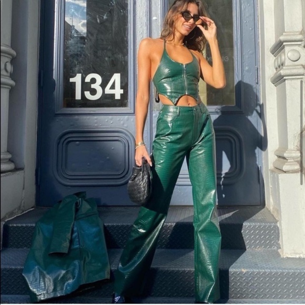 NWT Tiger Mist Green Croc Maxine Pant